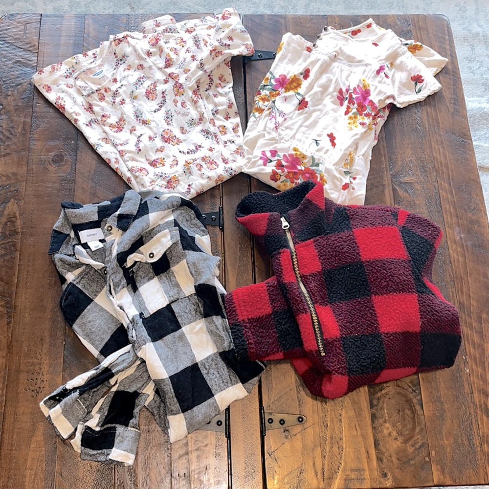 Old Navy Girls L Dress & Sweatshirt Bundle